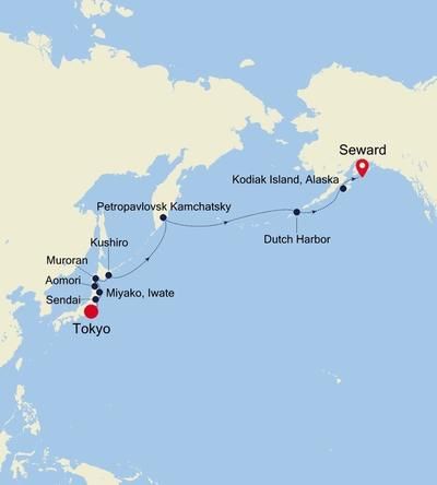 Transoceanic Cruise Itinerary Map