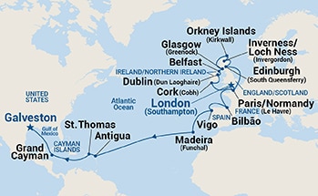 33-Day Tropical Grand Adventure Itinerary Map