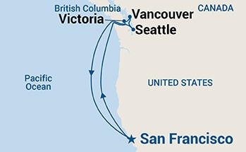 7-Day Pacific Northwest Coast Itinerary Map