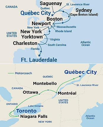19-Day Maple Explorer - Tour 2D Itinerary Map